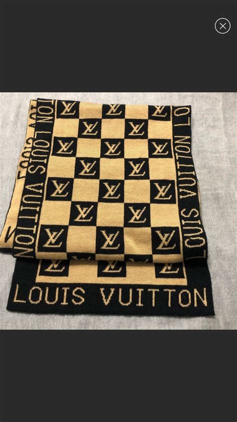 mens lv scarf|louis vuitton checkered scarf.